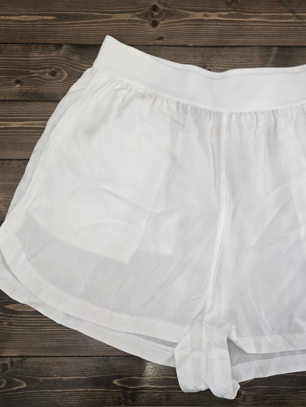 Women FP Movement by Free People White Light Weight Linen Shorts Size Medium